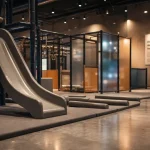 Aire de jeu intérieur : espace motricité et parcours couvert pour enfants