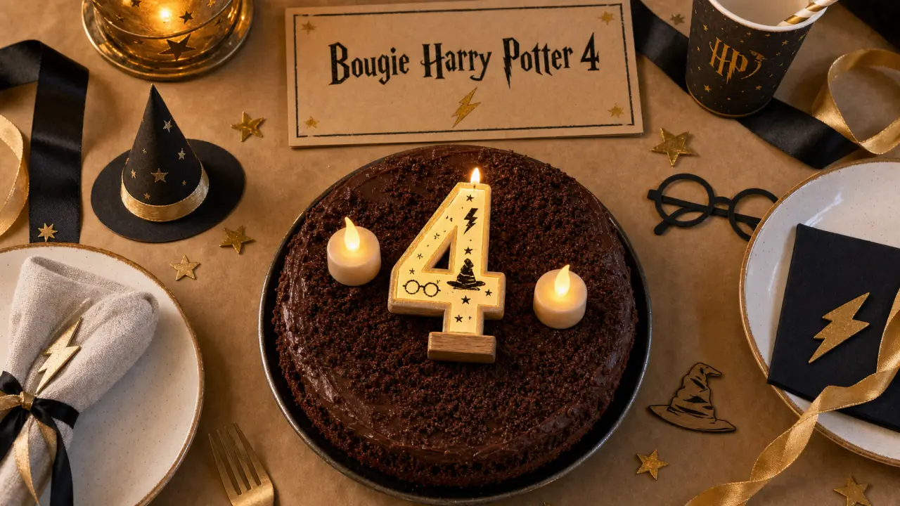 Bougie harry potter 4 LED vacillante, sécurité