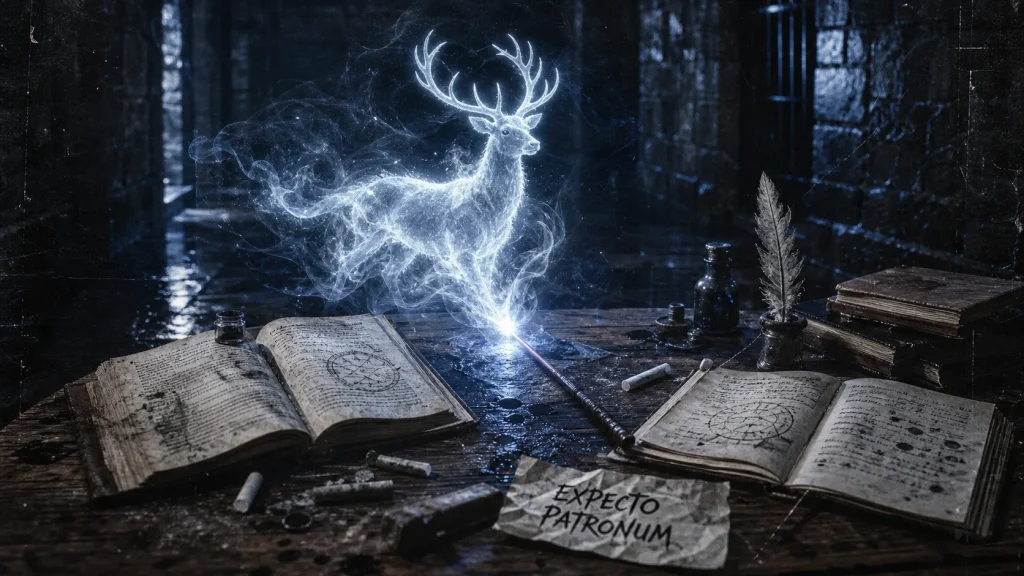 Expecto Patronum : un sort défensif fondé sur le souvenir heureux contre les Détraqueurs