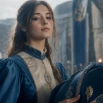 Fleur Delacour en robe de Beauxbâtons, cérémonie du tournoi