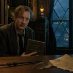 Lupin harry potter, mentor loup-garou à Poudlard, en salle de cours