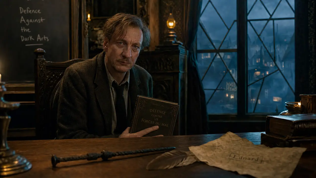 Lupin harry potter, mentor loup-garou à Poudlard, en salle de cours