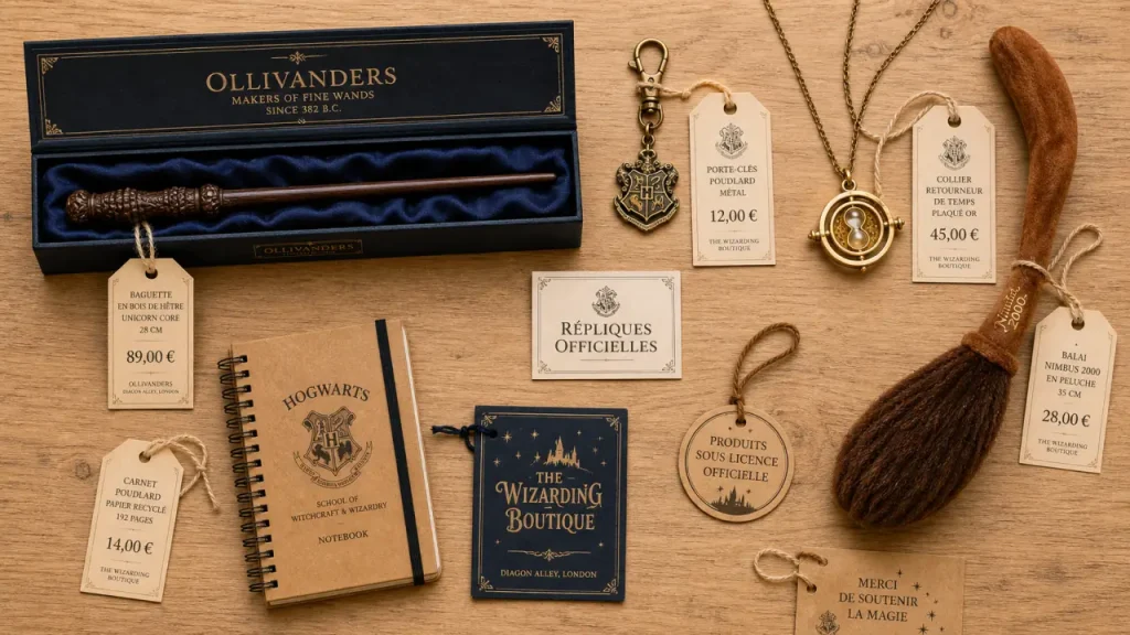 Noble Collection Harry Potter : répliques officielles, baguettes et prix visibles