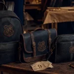 Sac harry potter noir sur étagère sombre, “9 3/4” discret
