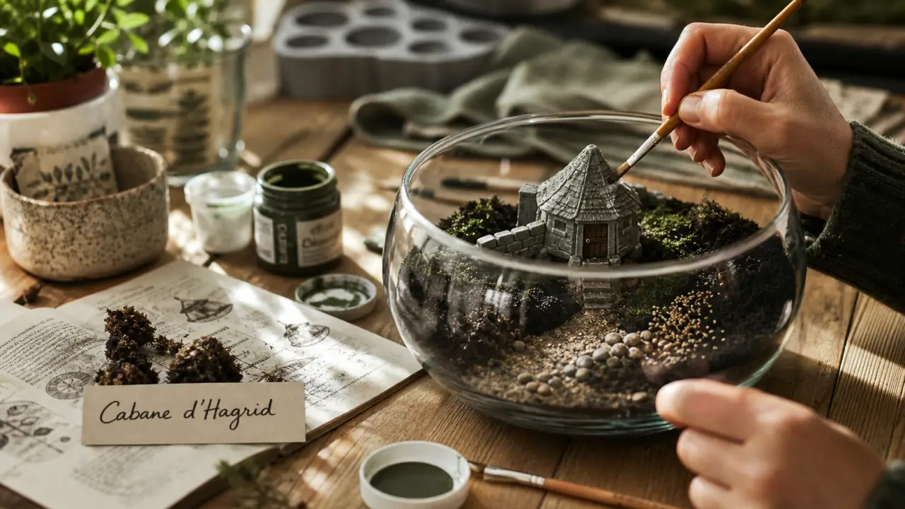 Terrarium harry potter Cabane d’Hagrid en création