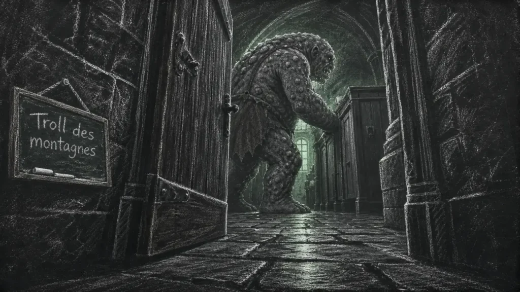 Troll Harry Potter : le troll des montagnes à Poudlard, Quirrell et les toilettes des filles