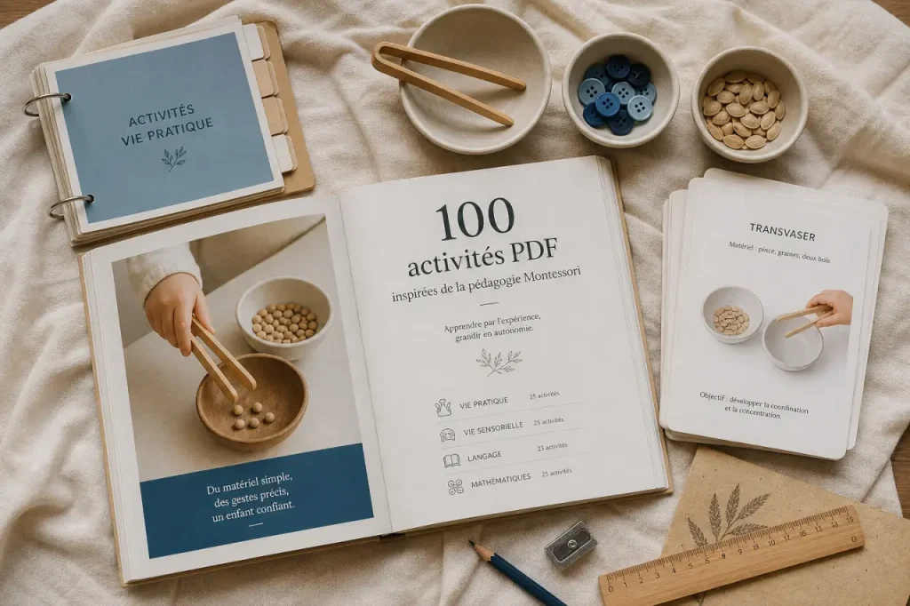 100 activités Montessori PDF : l’âge juste, le bon format et les critères à vérifier