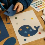 Activité 4 ans : découpage papier et gommettes, sans matériel