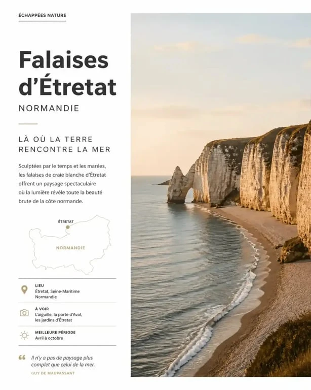 Paysage côtier normand idéal pour un week end en famille en Normandie