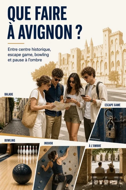 Que faire à Avignon pour les jeunes : groupe d’amis dans le centre historique et activités fun