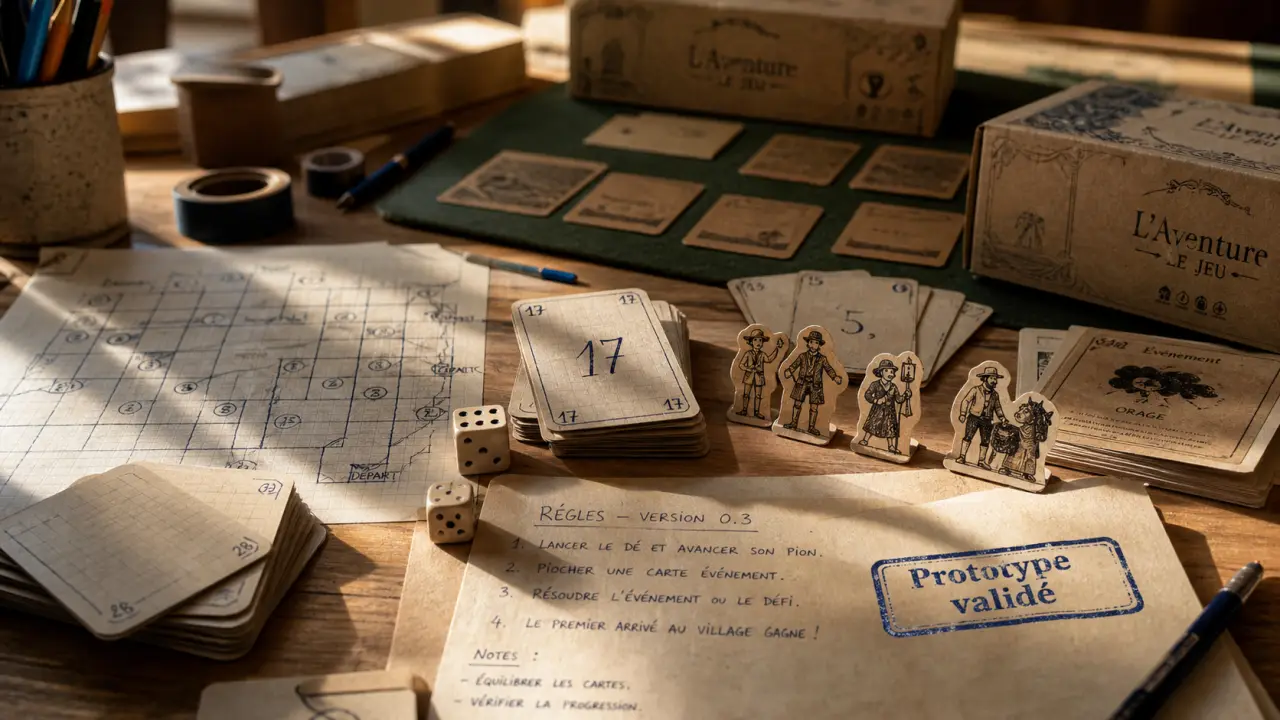 Fabrication d un jeu de société : prototype validé sur table