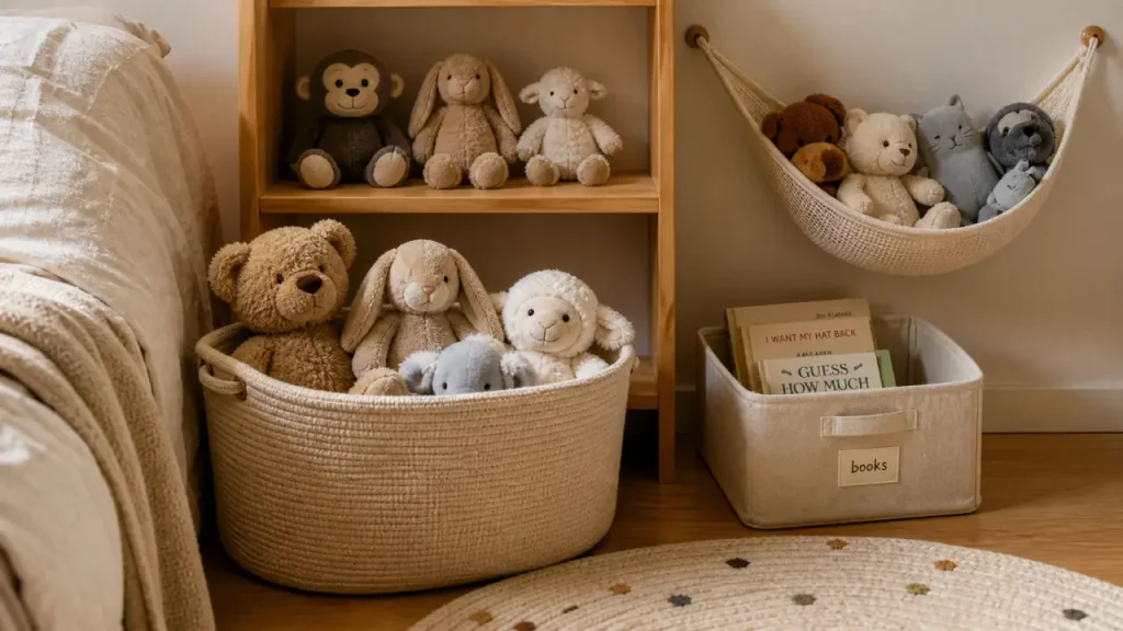Ranger les peluches sans les cacher : gagner de la place, garder l’accès, soigner la déco