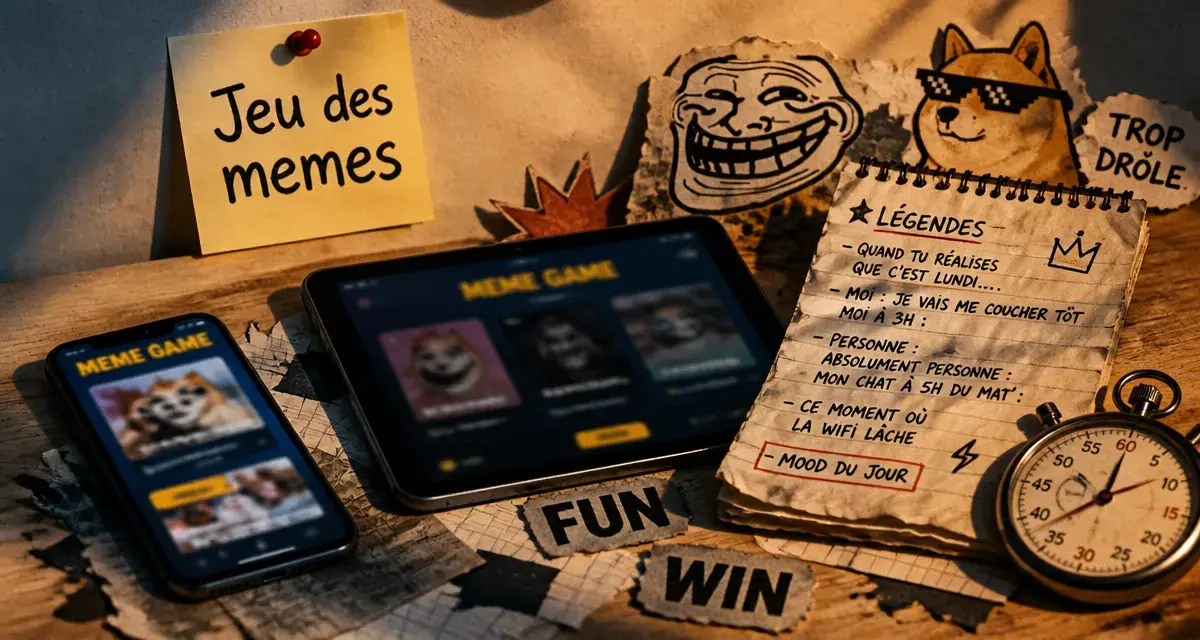 Jeu des memes sur smartphone et tablette, règles et modes de jeu