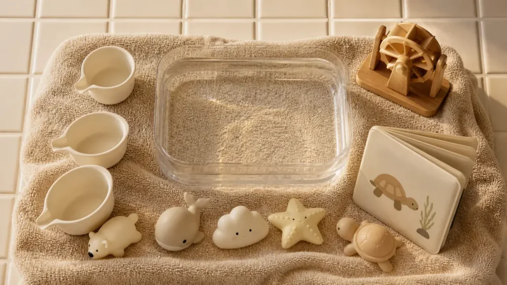 Jouets de bain Montessori : choisir des modèles simples, sûrs et adaptés à chaque âge