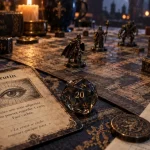 Jeu de role plateau : plateau, dés et cartes guidant l’aventure sans limiter les choix