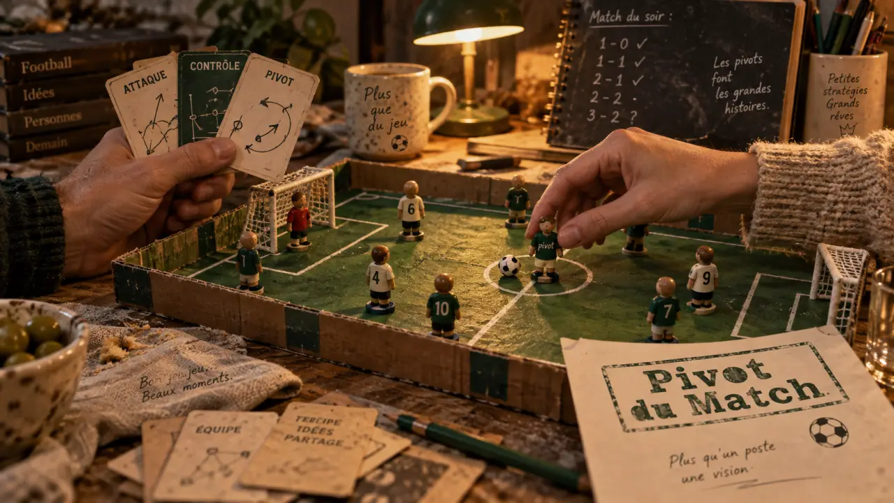 Jeu de société foot : plateau, figurines et mini buts