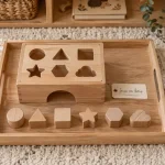 Jeux bois Montessori pour 0 à 7 ans, plateau en bois et pièces Montessori