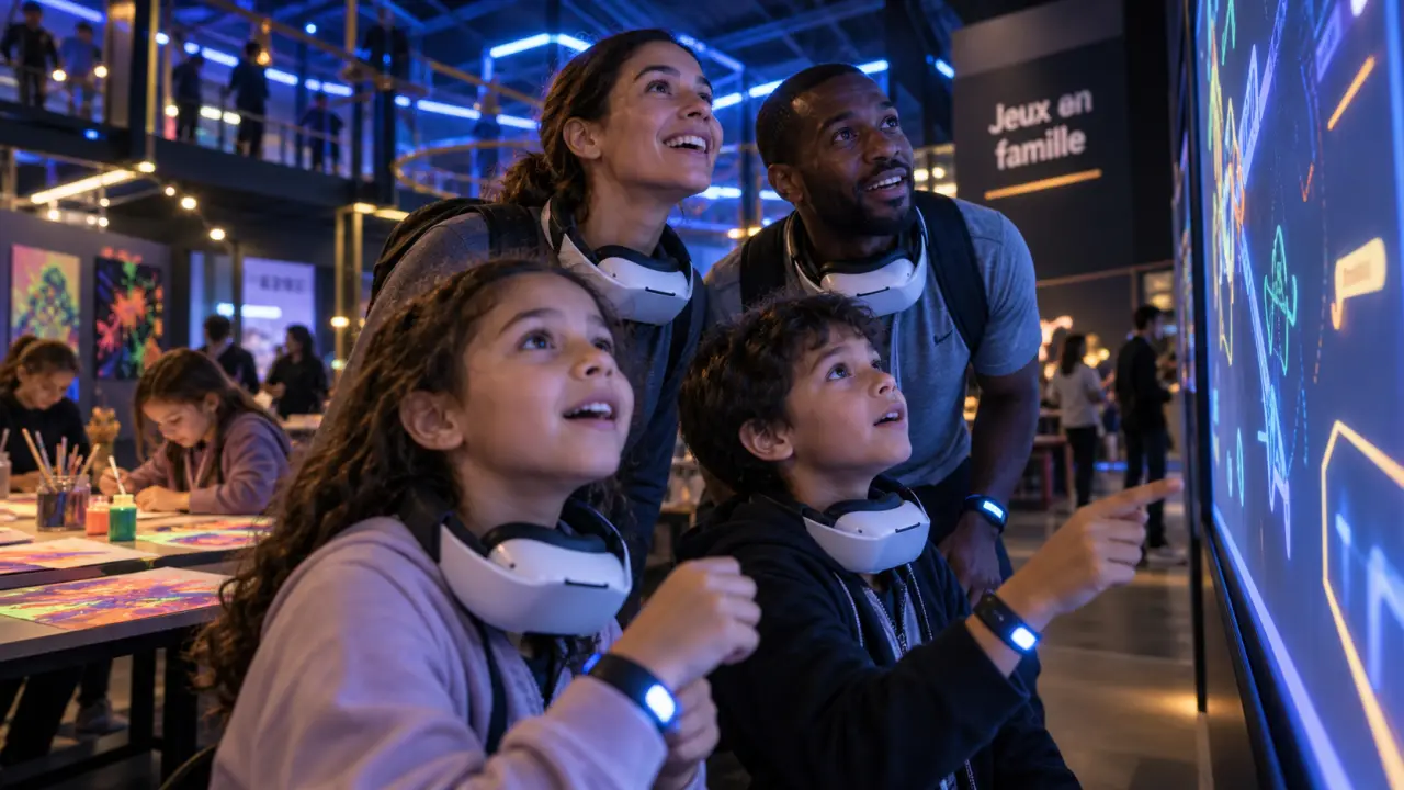 Jeux en famille Lyon en salle indoor : parents et enfants, VR et atelier créatif