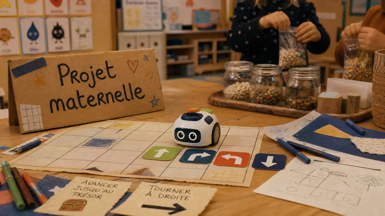 Projet pour maternelle : robot programmable sur table d’école
