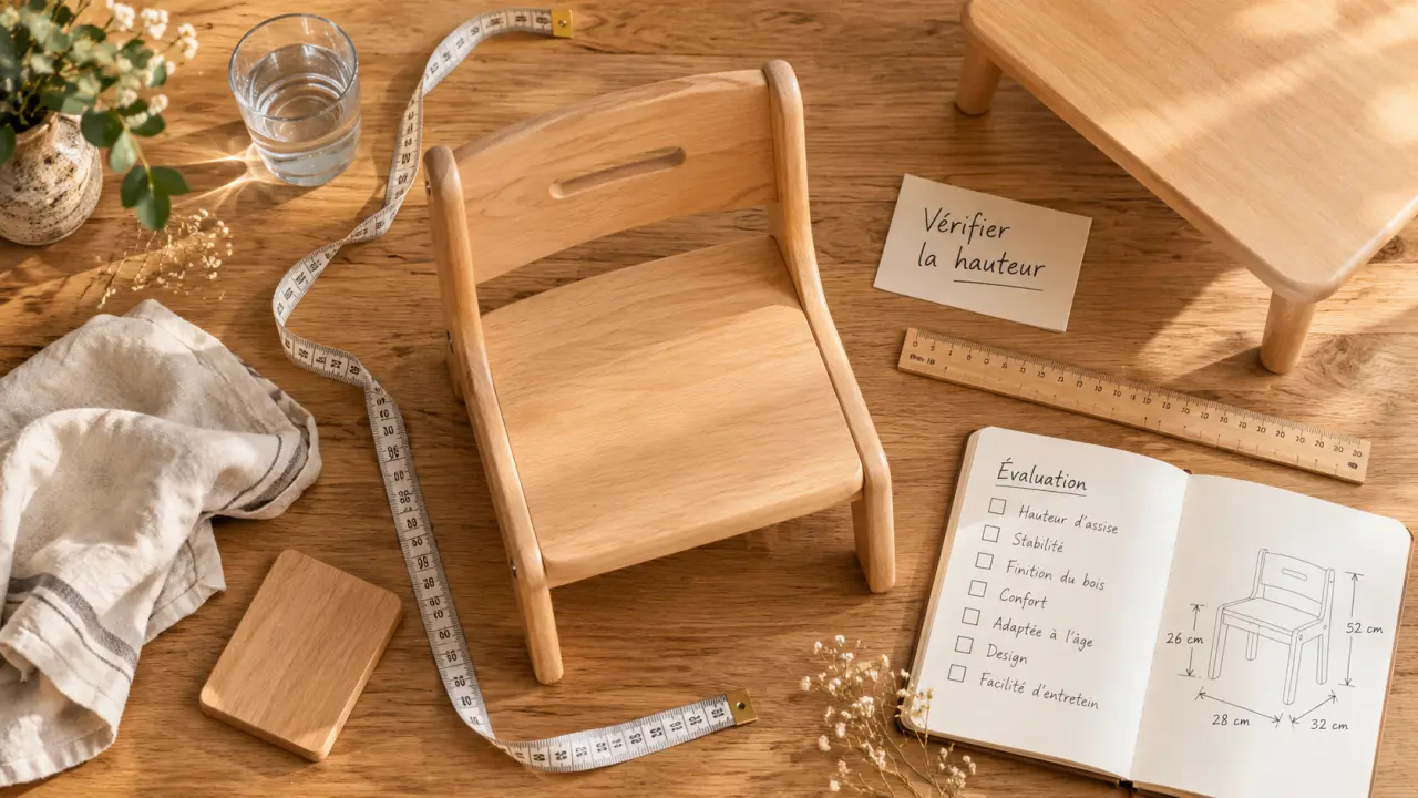 Chaise montessori basse à la bonne hauteur