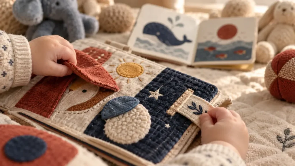 Tissu, carton ou activités : quel livre sensoriel choisir pour bébé ?