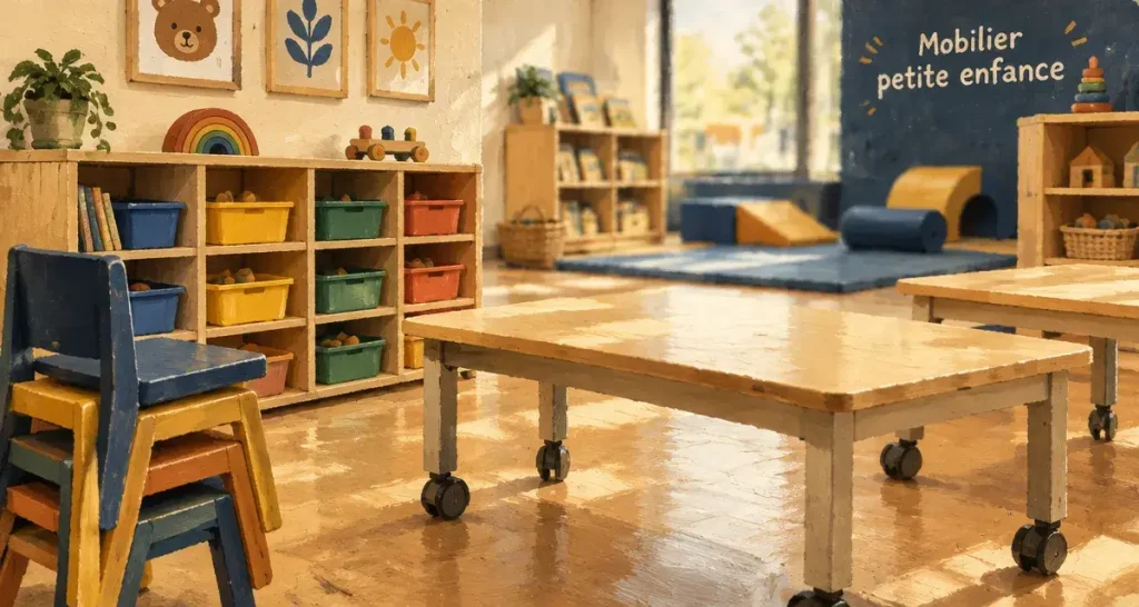 Mobilier enfance : équiper une crèche sans limiter l’autonomie