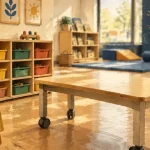 Mobilier enfance en crèche : tables et chaises pour autonomie des enfants